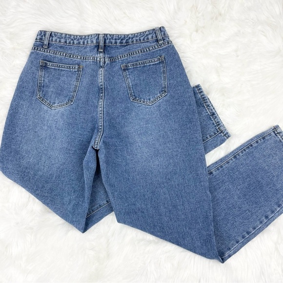 HIGH Waisted Distressed Mom Jeans Size Large - Picture 2 of 6